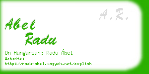 abel radu business card